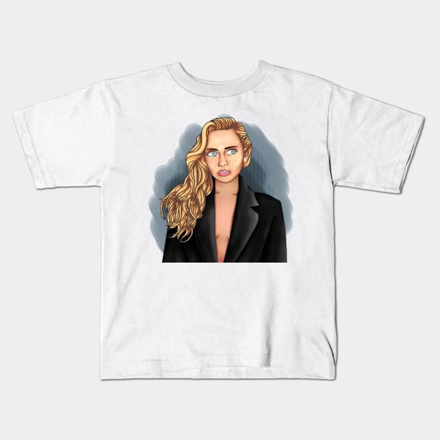 Miley Grammy Kids T-Shirt by silveysart